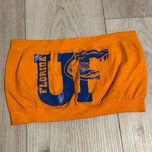 UF Florida Gators Crop Tube Top | Orange with Blue Graphic | OS | $8